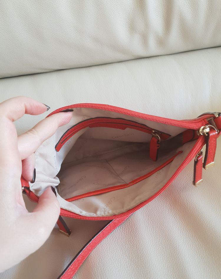 Geanta poseta crossbody Calvin Klein originala de piele