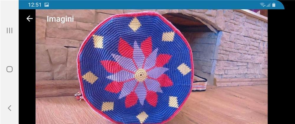 Geanta unicat, crosetata manual, accesoriu cochet