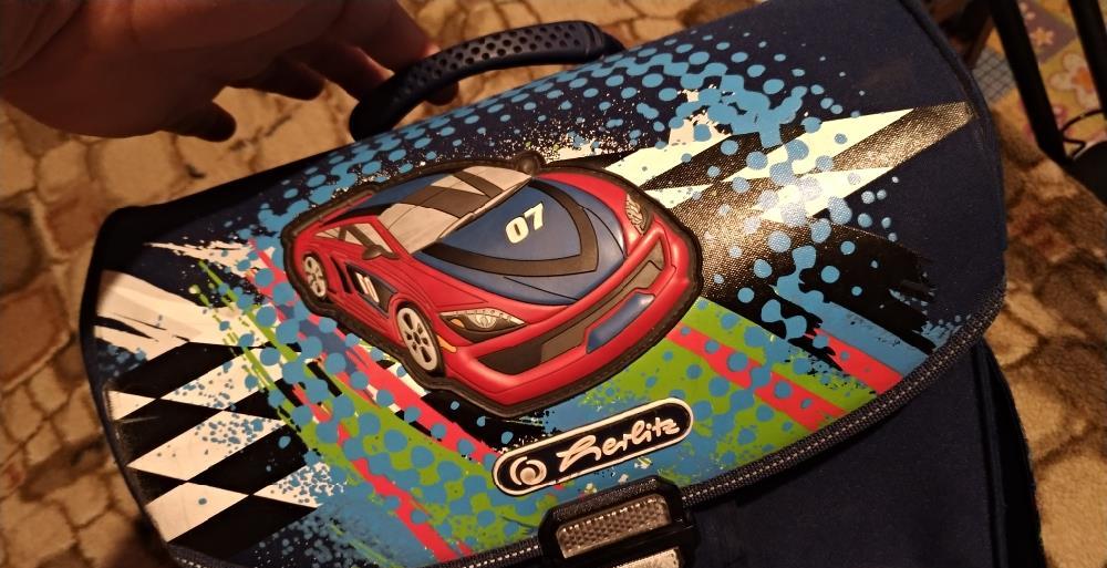 Ghiozdan Herlitz Cars cu reflectorizanti pentru baieti stare noua