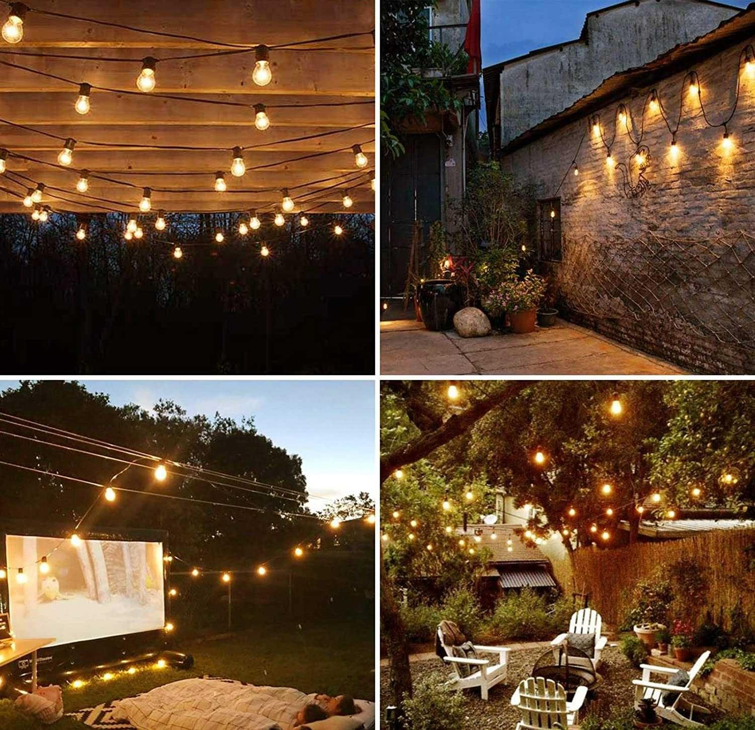 Ghirlande luminoase 5M-15M, fasung E27, conectabile, de Exterior