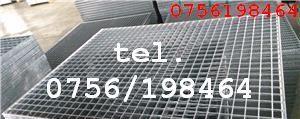Gratare si trepte metalice zincate scara exterioara acces platforme constructii,rigole