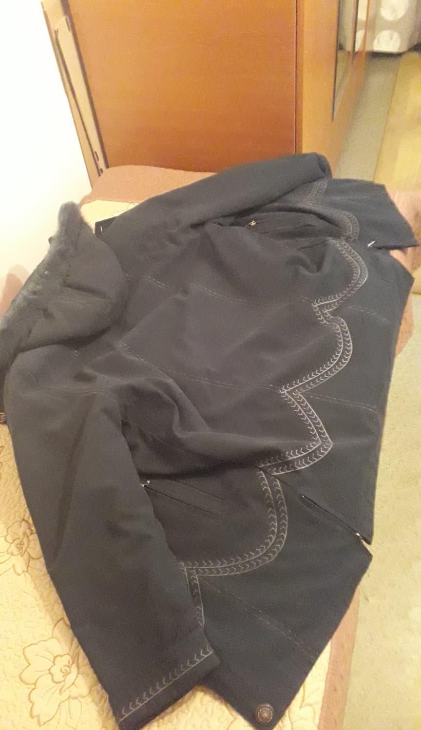 Haina iarna dama, piersica, matlasata, gluga si dublura detasabile, 54.