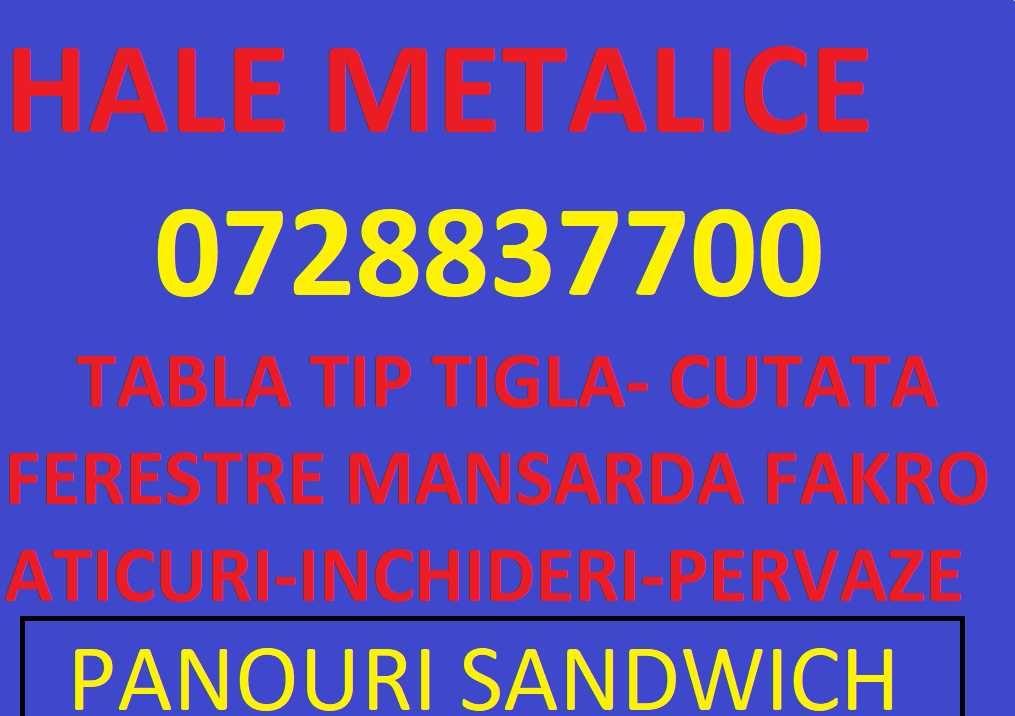 Hale metalice , panouri sandwich , profile hala