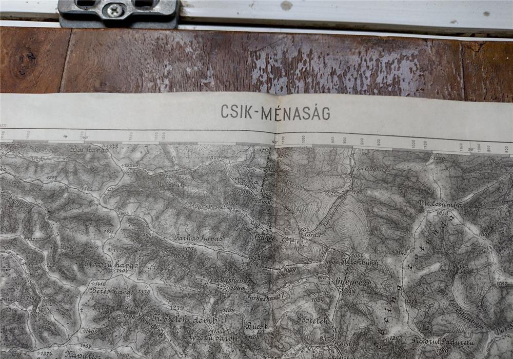 Harta veche -Csik-Ménaság-Armășeni 1915