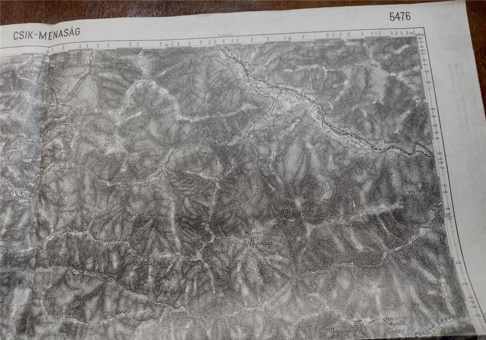 Harta veche -Csik-Ménaság-Armășeni 1915