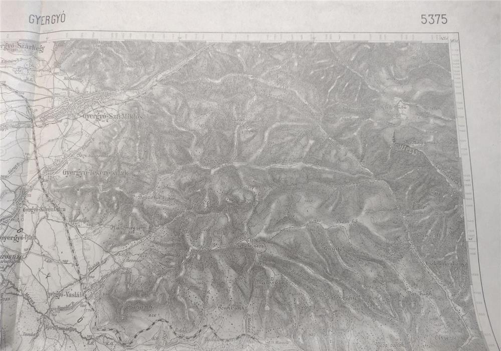Harta veche -Gyergyó-Gheorghieni 1912