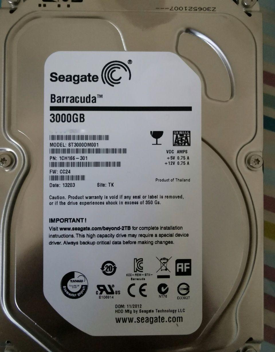 HDD Hard Disk intern 3 TB, Seagate -300 Ore functionare - Ca noi