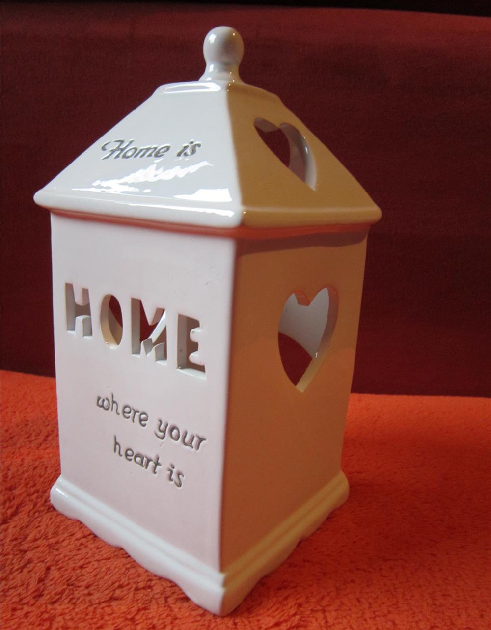 "Home is where your heart is"-decoratiune portelan,vintage-cadou inedit