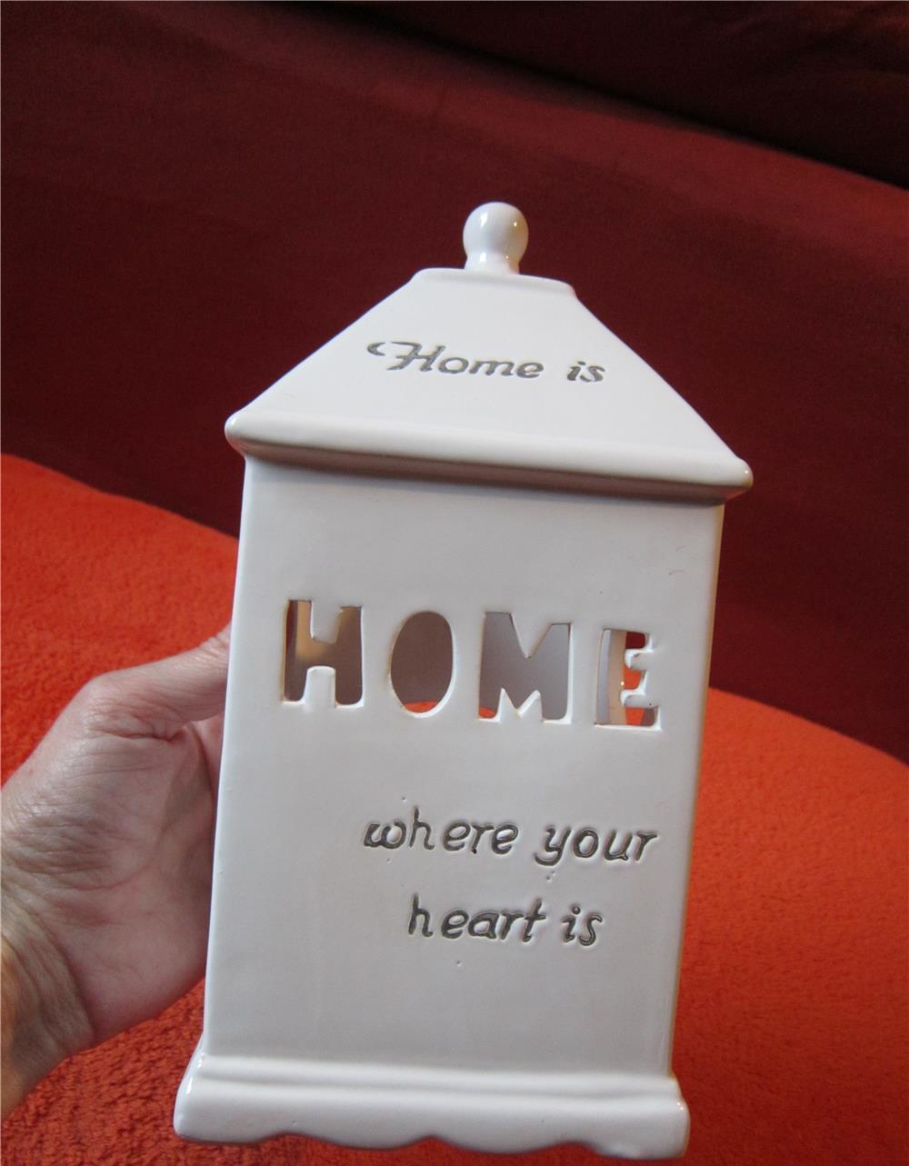 "Home is where your heart is"-decoratiune portelan,vintage-cadou inedit