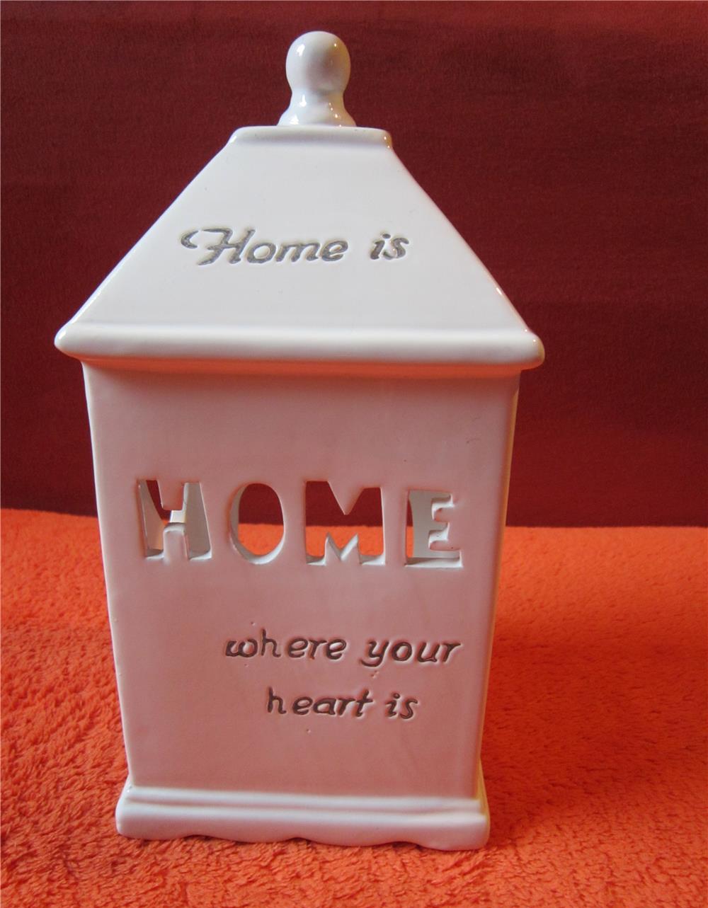 "Home is where your heart is"-decoratiune portelan,vintage-cadou inedit