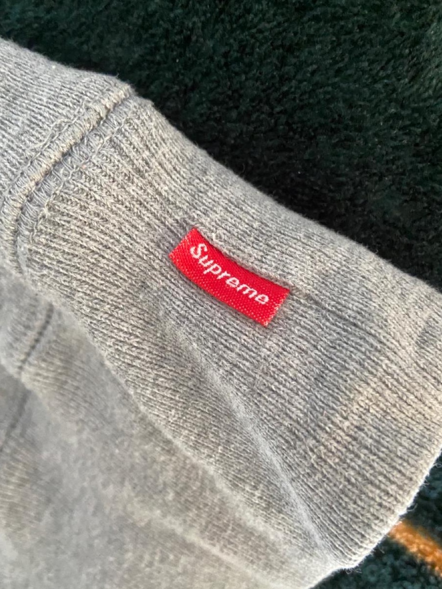 hoodie Supreme box Logo grey