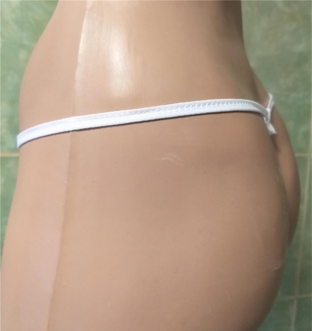 HOT! Chiloti tanga mini snur super sexy/incitanti Excite! fete/femei alb m.S(noi)