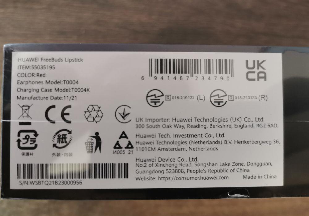 Huawei Freebuds Lipstick sigilate