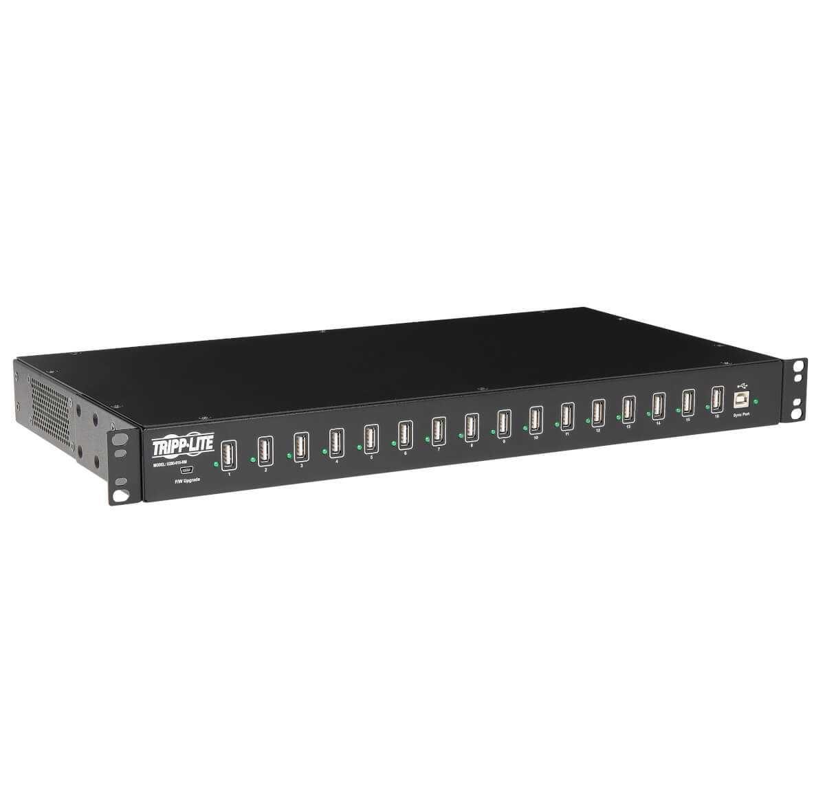 Hub de interfață Tripp Lite U280-016-RM 480 Mbit/s Negru