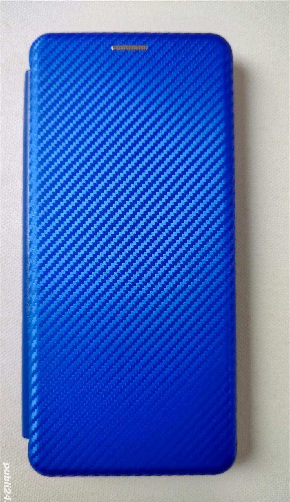 Husă flip-cover Motorola G60S, G60 si G40 Fusion - FIBRĂ DE CARBON