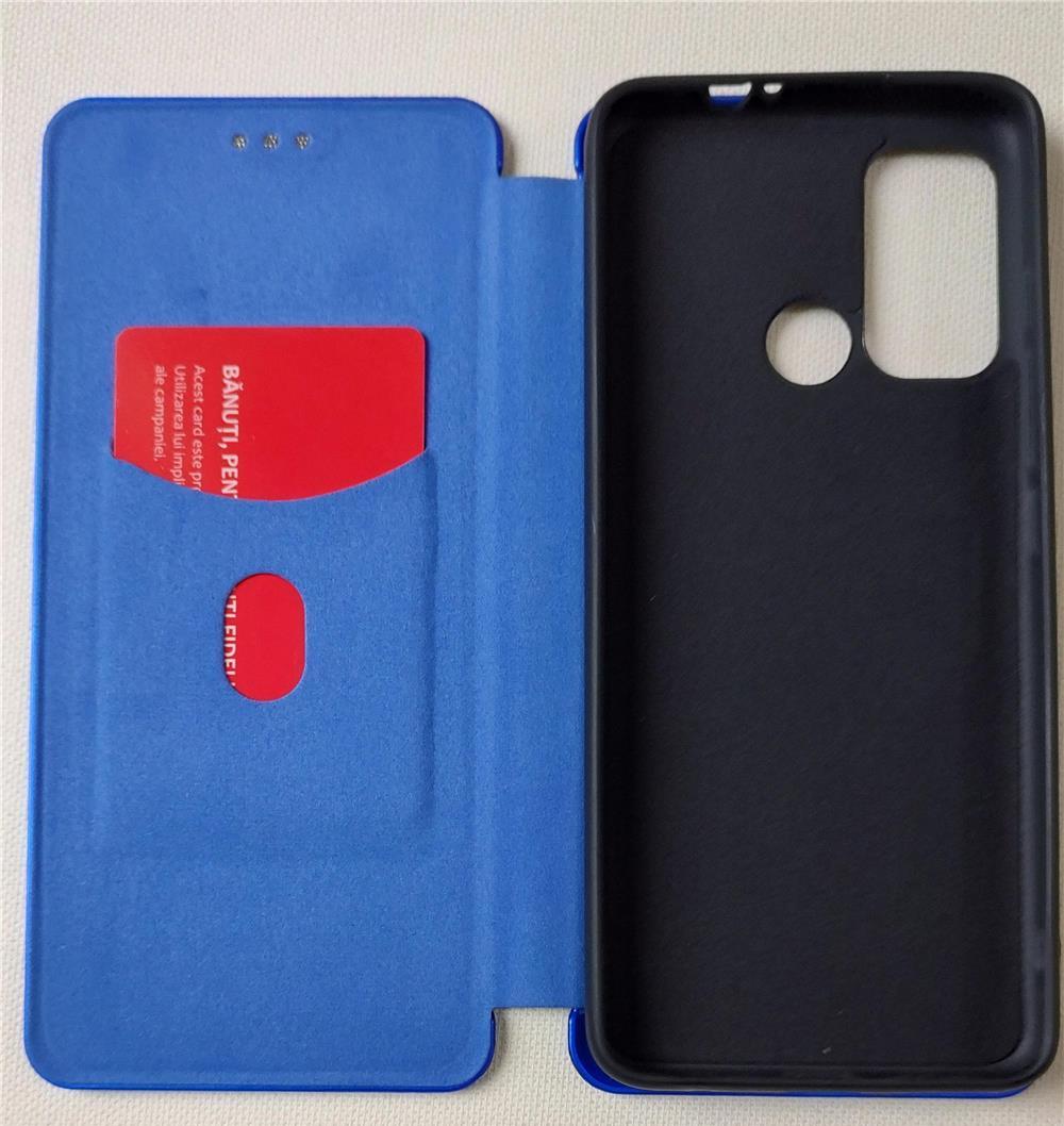 Husă flip-cover Motorola G60S, G60 si G40 Fusion - FIBRĂ DE CARBON