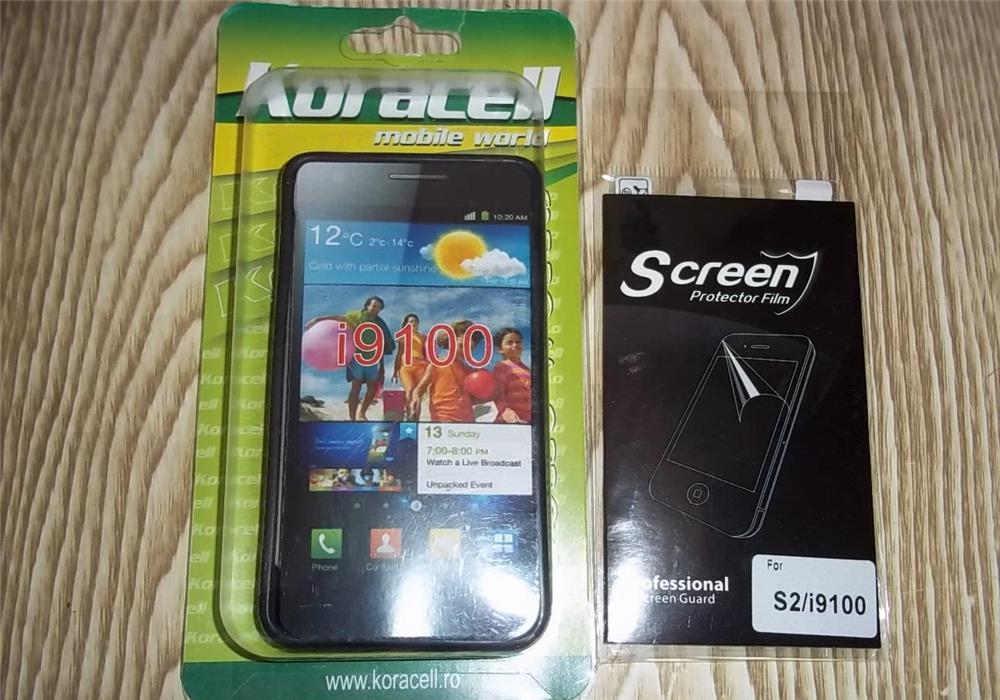 Husa spate + folie protectie samsung s2 i 9100