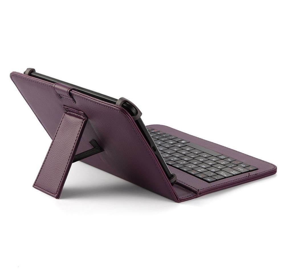 Husa Tableta 7 Inch Cu Tastatura Micro Usb Model X , Mov C2