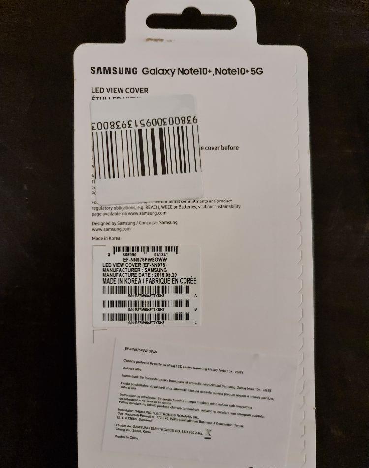 Husa telefon LED/Clear Flip Cover Samsung Note10+