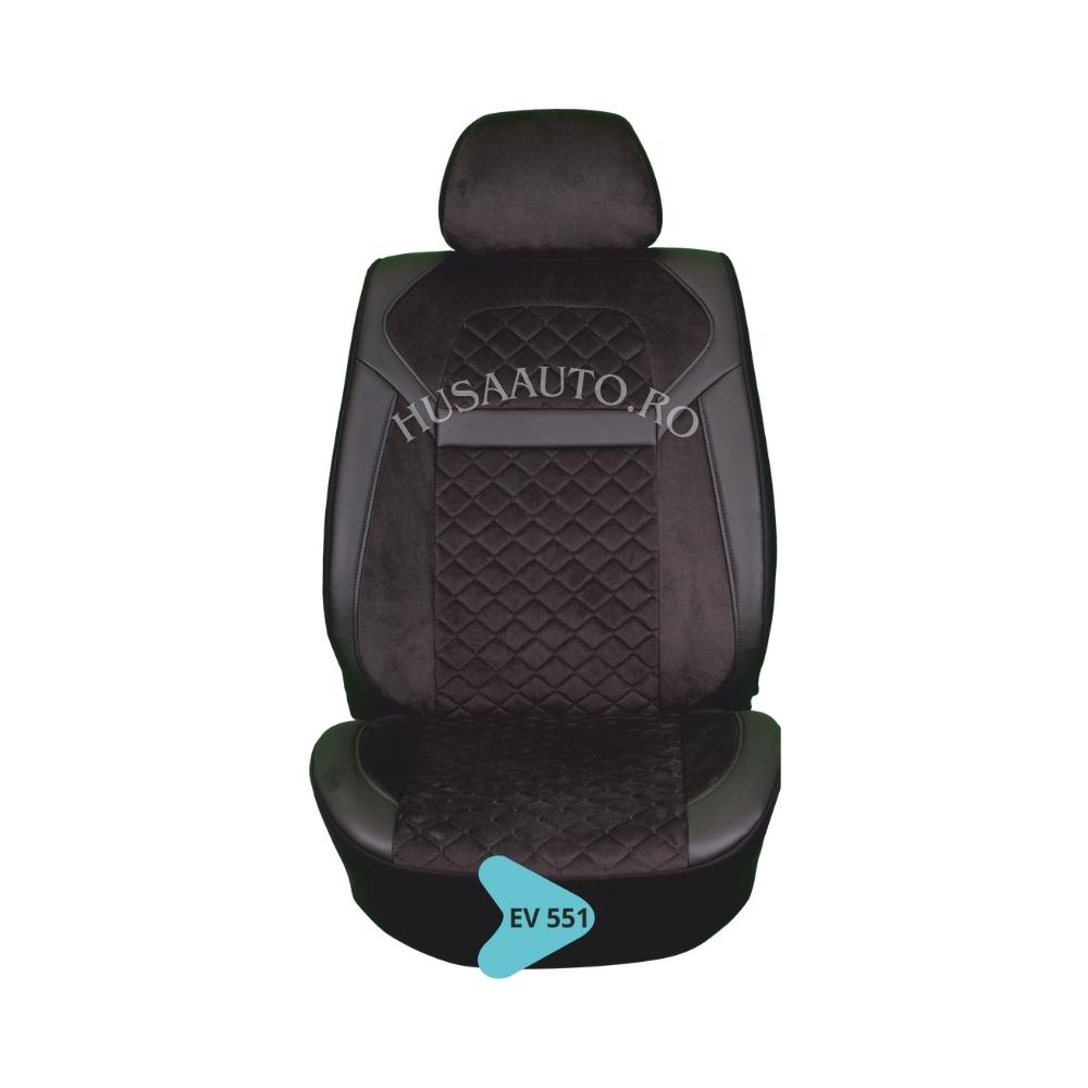 Huse Auto Material Tip Alcantara + Piele Ecologica EV -husa cotiera cadou-