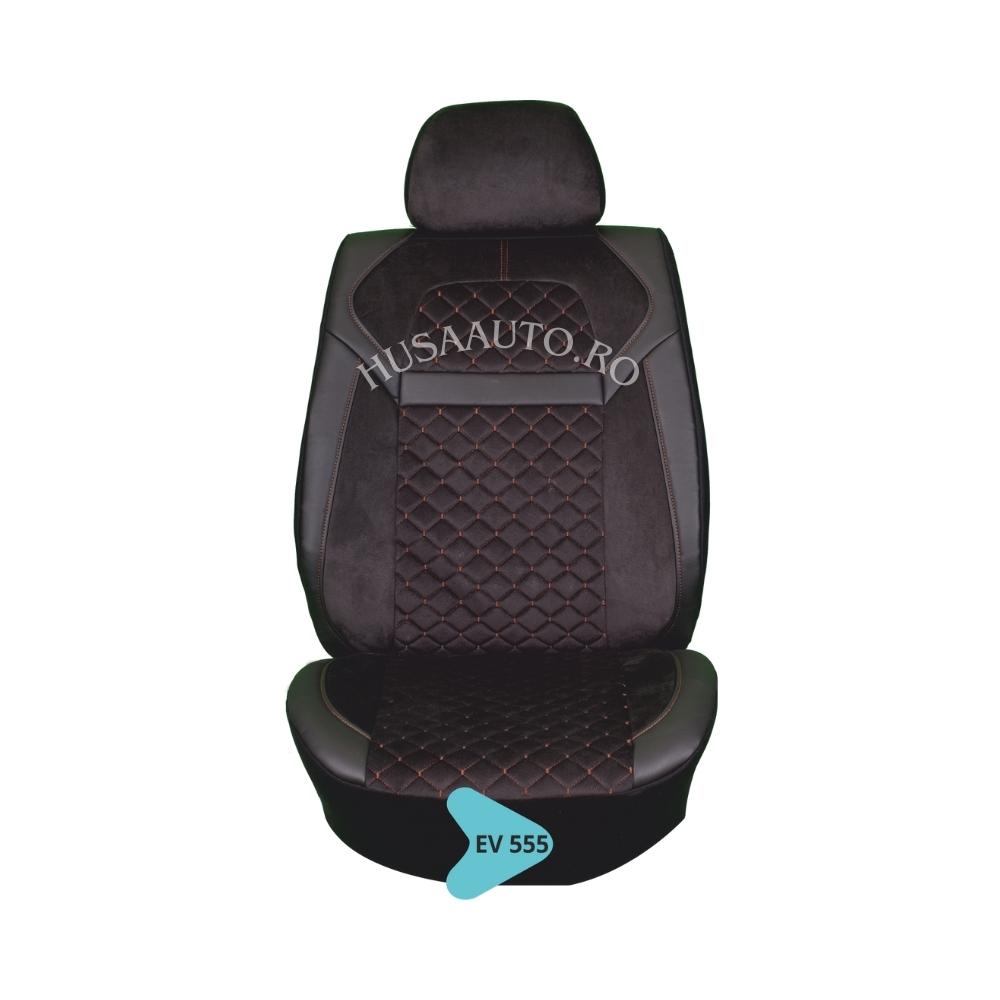 Huse Auto Material Tip Alcantara + Piele Ecologica EV -husa cotiera cadou-