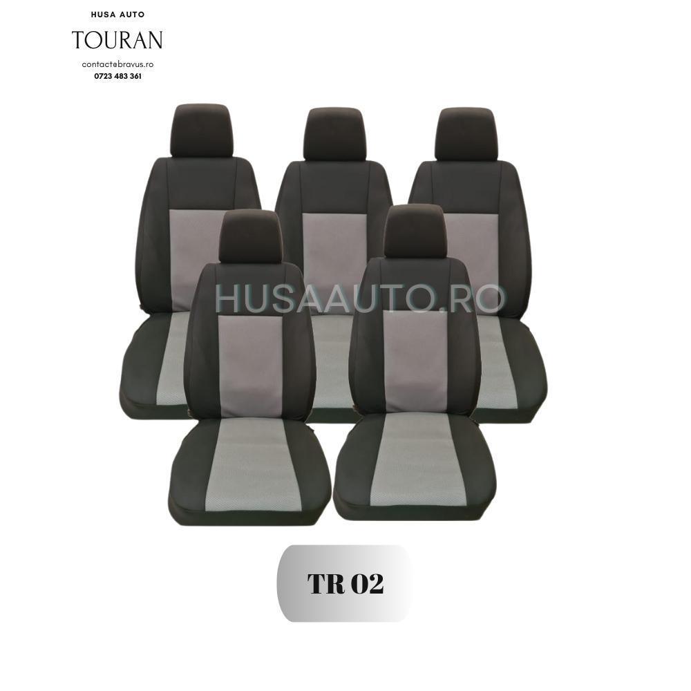 Huse Scaun Auto TOURAN din piele ecologica/stofa Touran