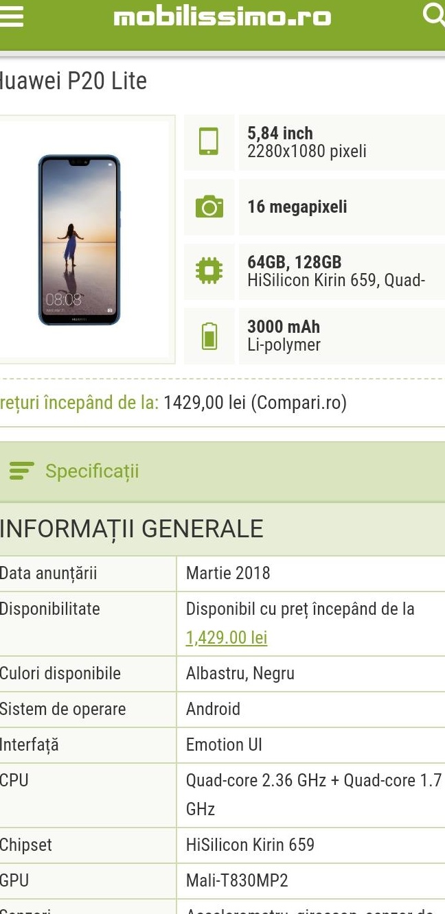 Hwavei p20lite