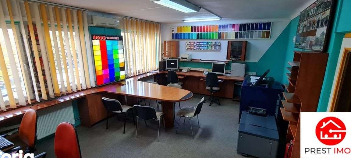 Imobil cu spatii de birouri, hale de productie si apartament
