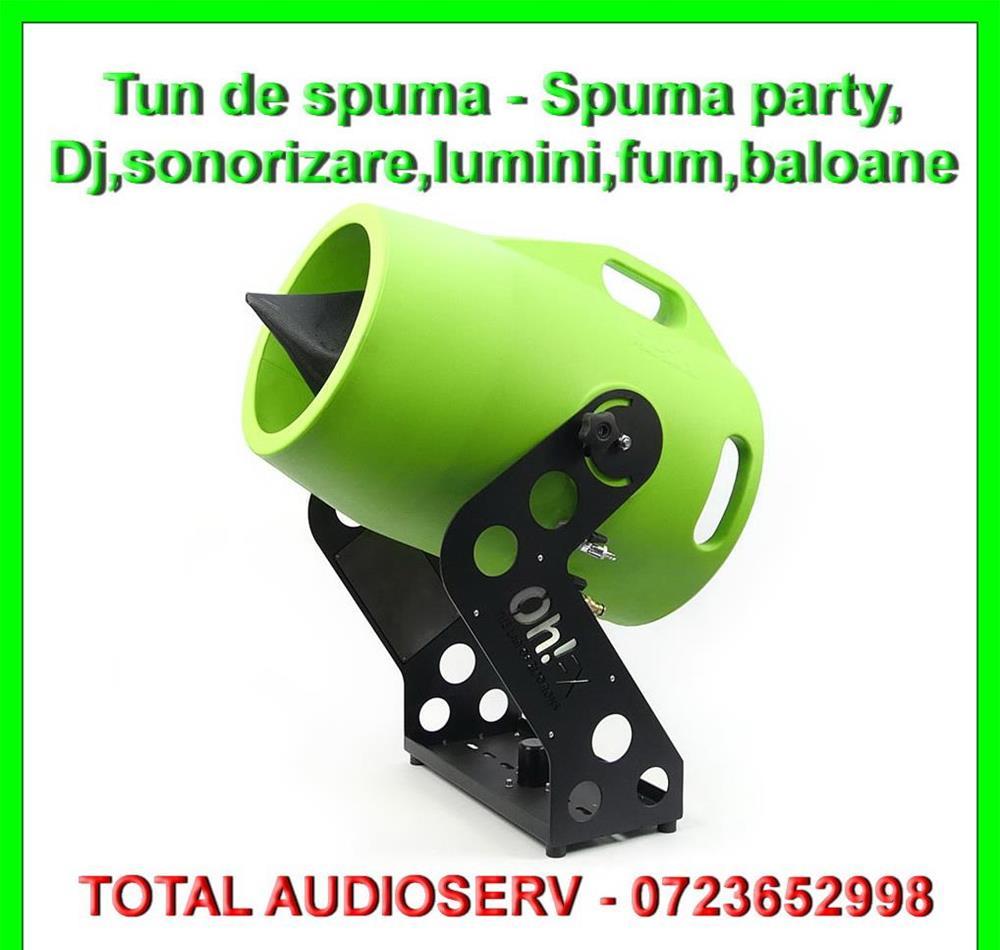 Inchiriere tun de spuma,spuma party piscina,dj,baloane