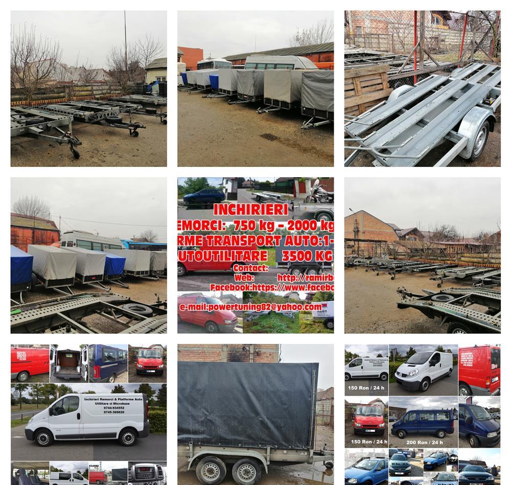 Inchirieri inchiriez remorci si Platforme transport auto remorca