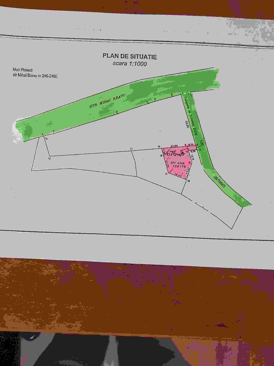 Inchiriez teren 676 mp ,str.Mihai Bravu nr 246 E ,Ploiesti