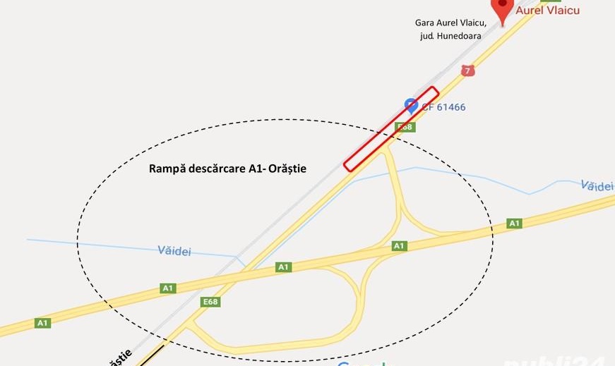 inchiriez teren depozitare - nod autostrada A1 Orastie, calea ferata Gara Aurel Vlaicu jud Hunedoara