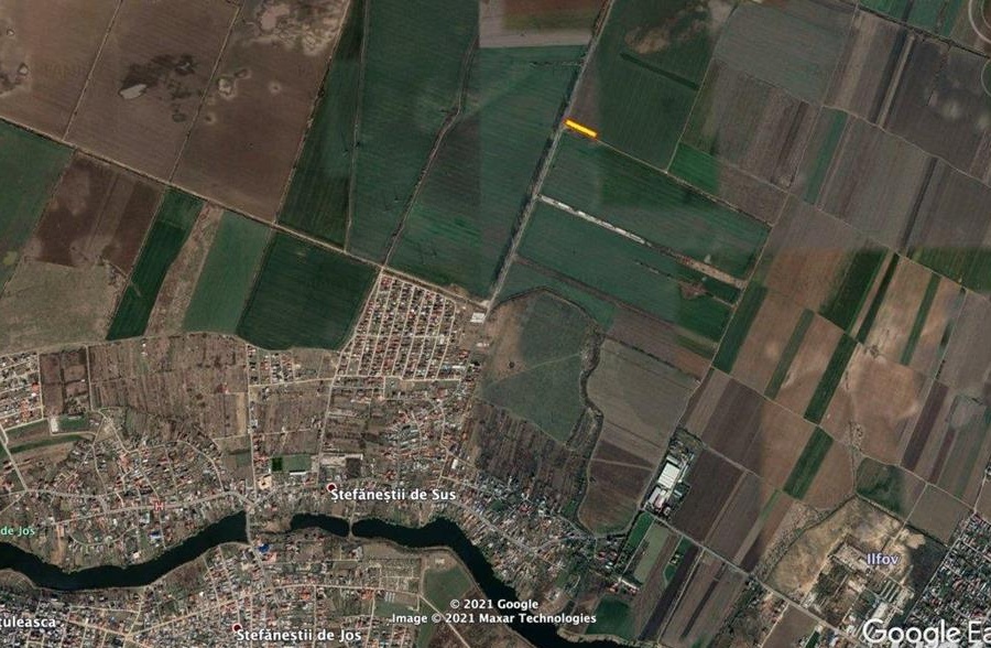 Inchiriez Teren DJ200 Stefanestii de Jos 2206m langa noua centura Bucuresti-deschidere 22m