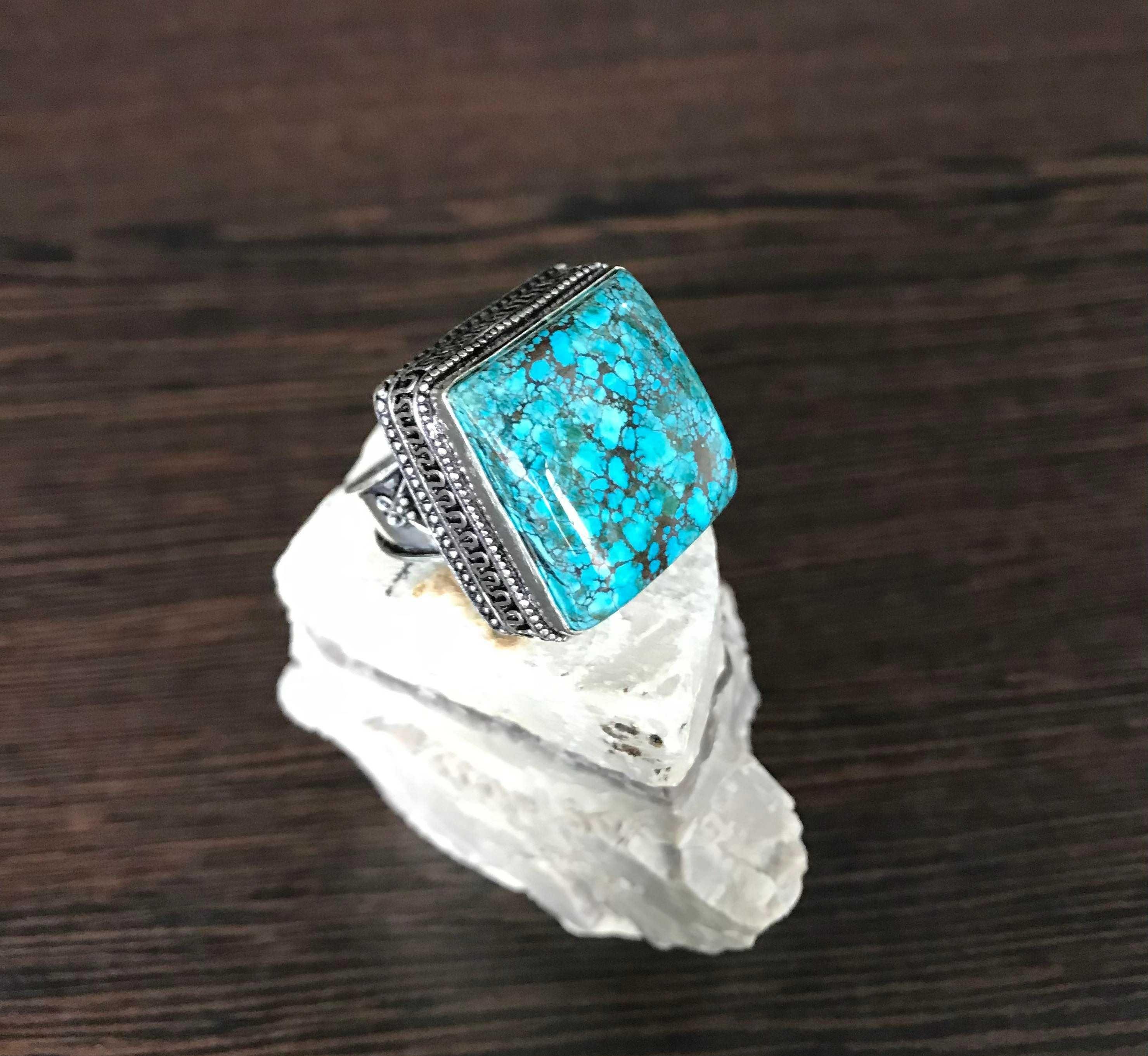 Inel Argint 925 Vintage cu Piatra Semipretioasa Turquoise