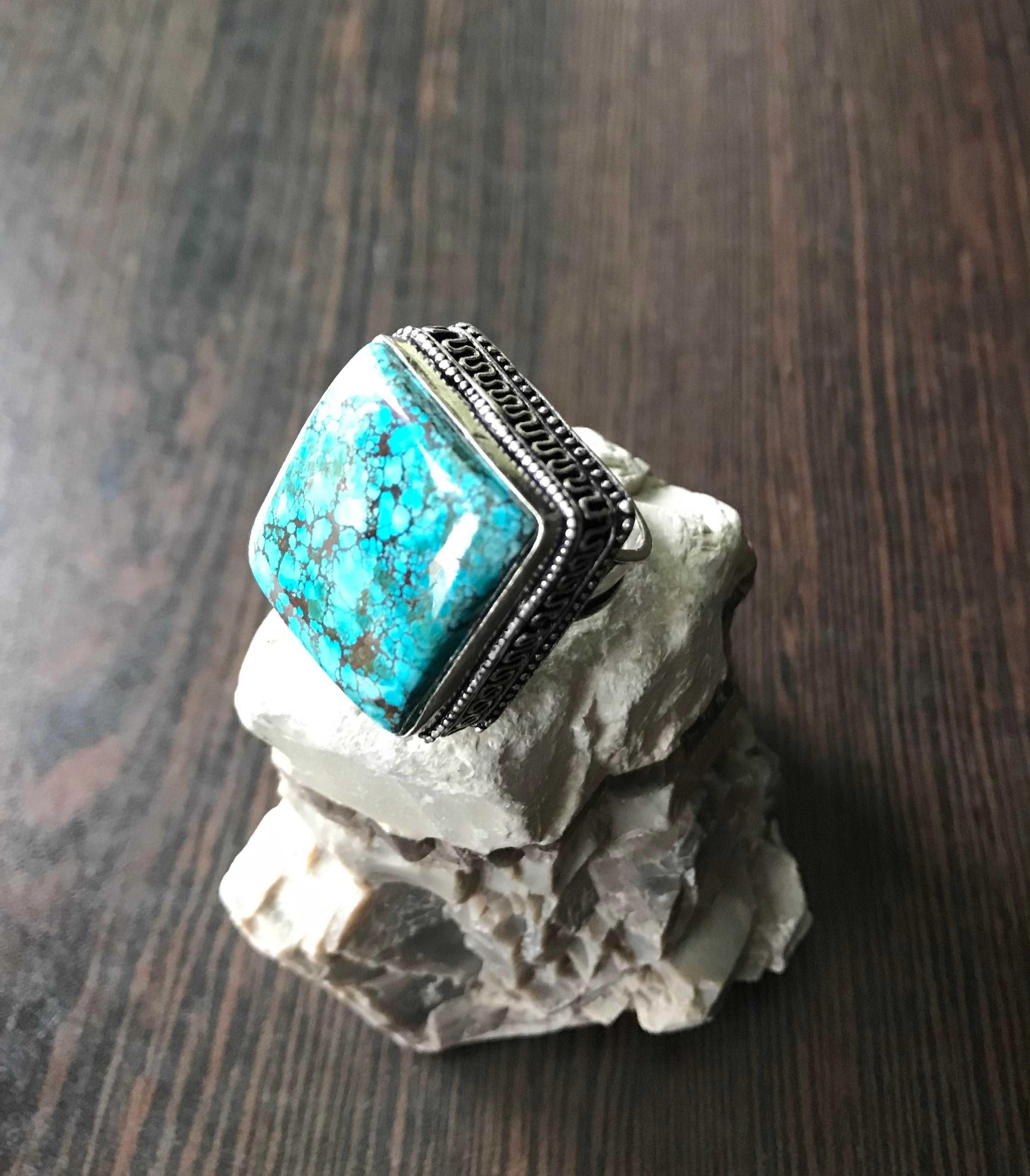 Inel Argint 925 Vintage cu Piatra Semipretioasa Turquoise