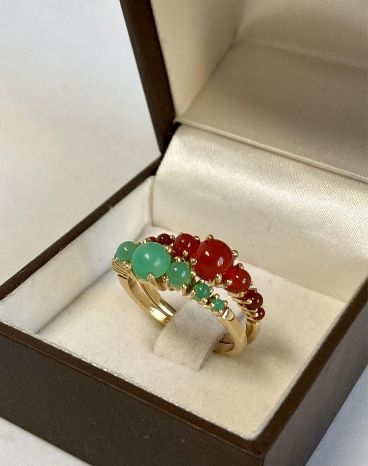 Inel aur 18kt.cu carneola