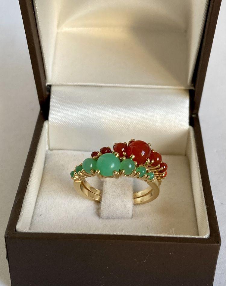 Inel aur 18kt.cu carneola