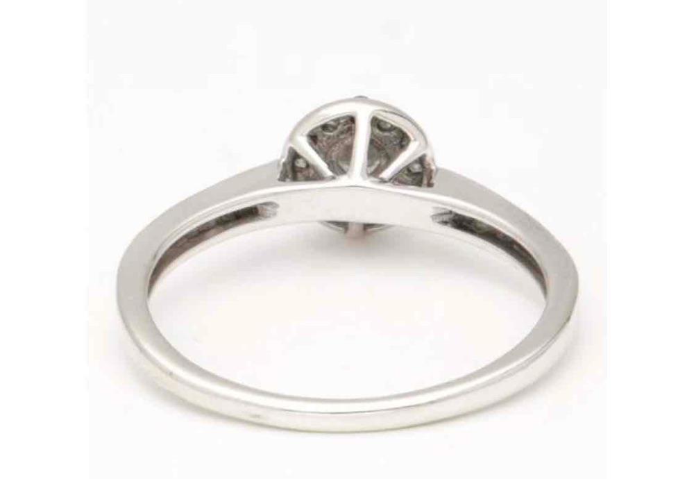 Inel aur alb 9k diamante 0.25CT