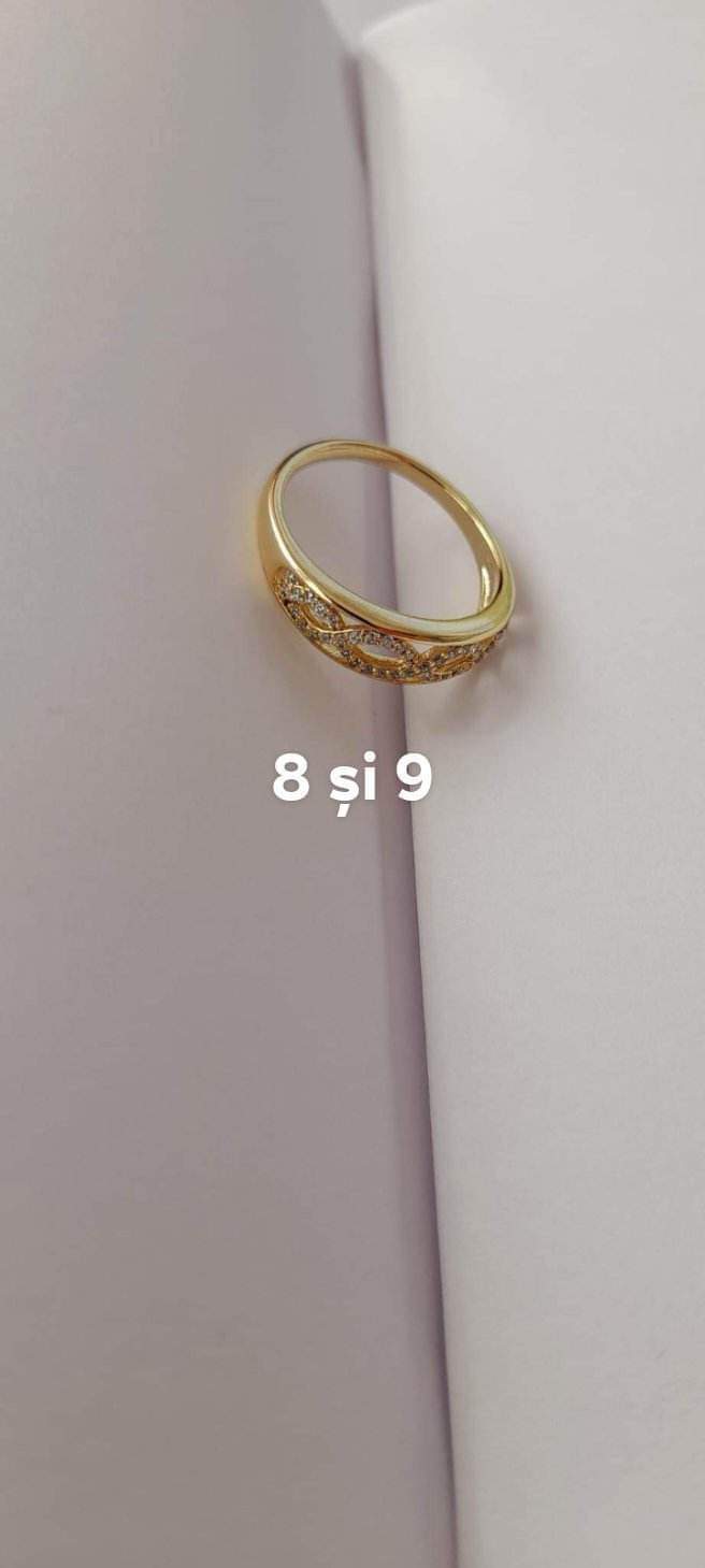 Inele titan placat cu aur de 14k și 18k