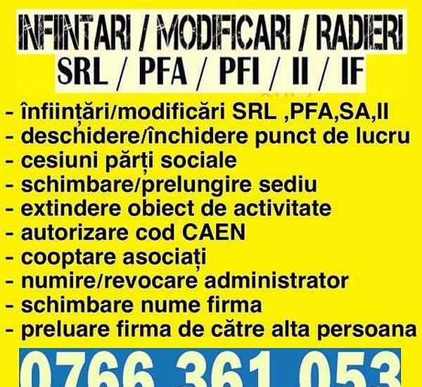 INFIINTARE FIRMA RAPID - Craiova, Filiasi, Calafat,Bechet, Segarcea, Bailesti, Dabuleni