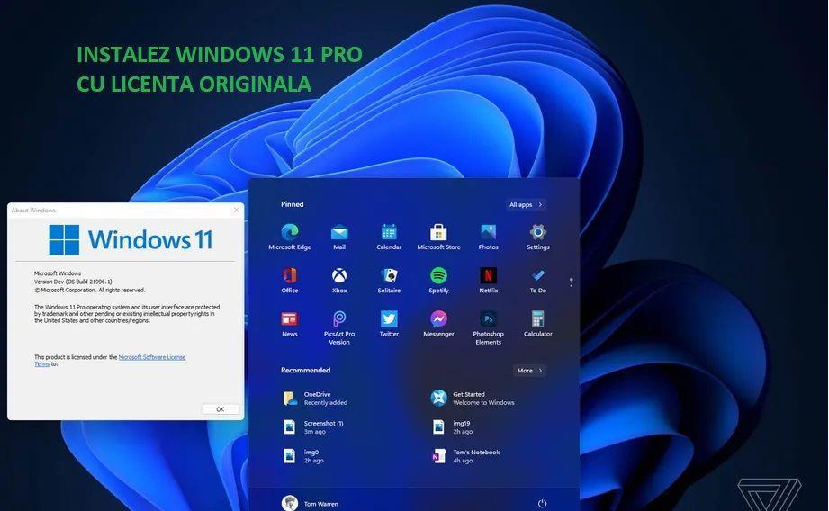 Instalari Windows 11*10 *Office 2019 *OBS la domiciliul clientului
