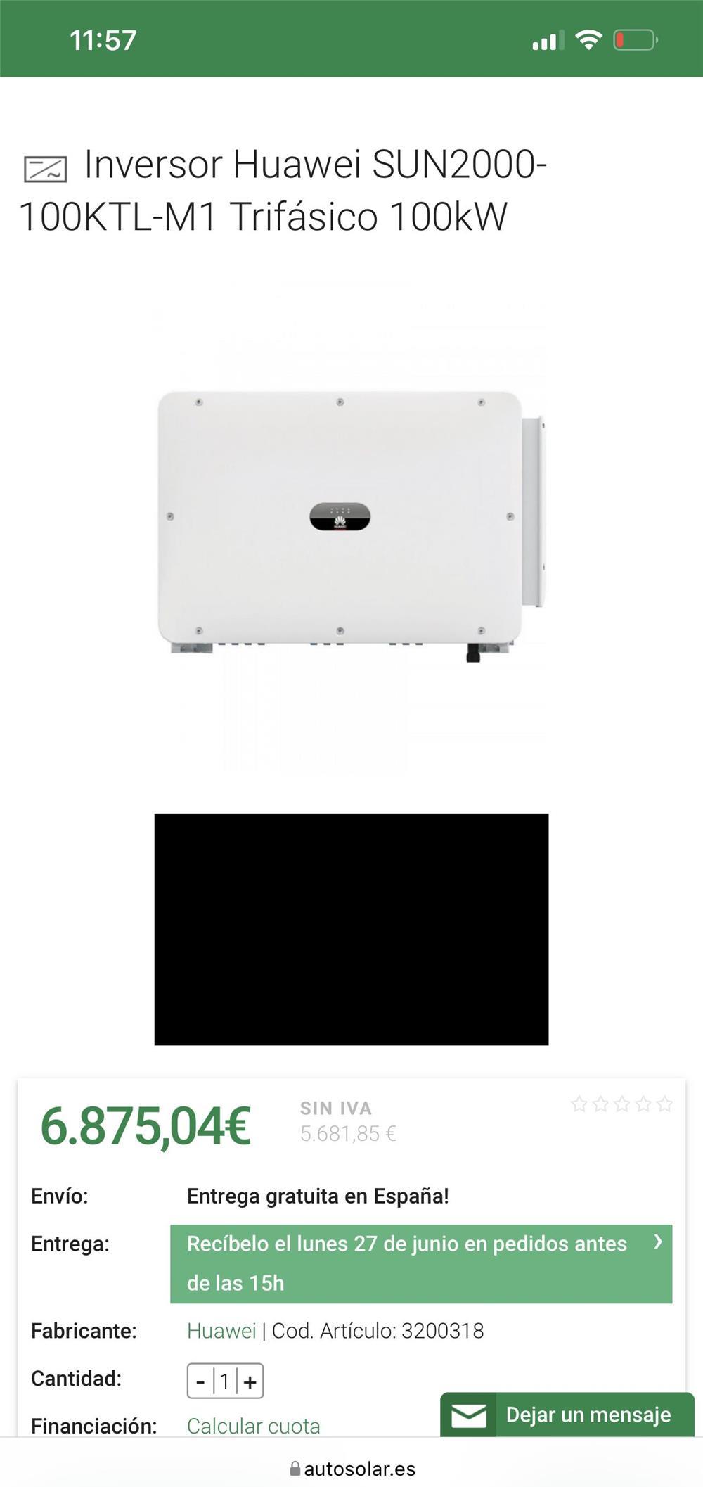 invertor HUAWEI SUN 2000-100KW
