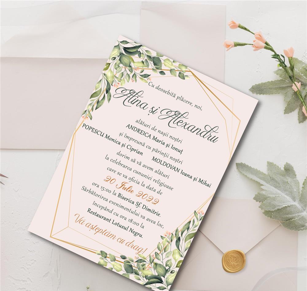 Invitatii nunta handmade cu sigiliu de ceara
