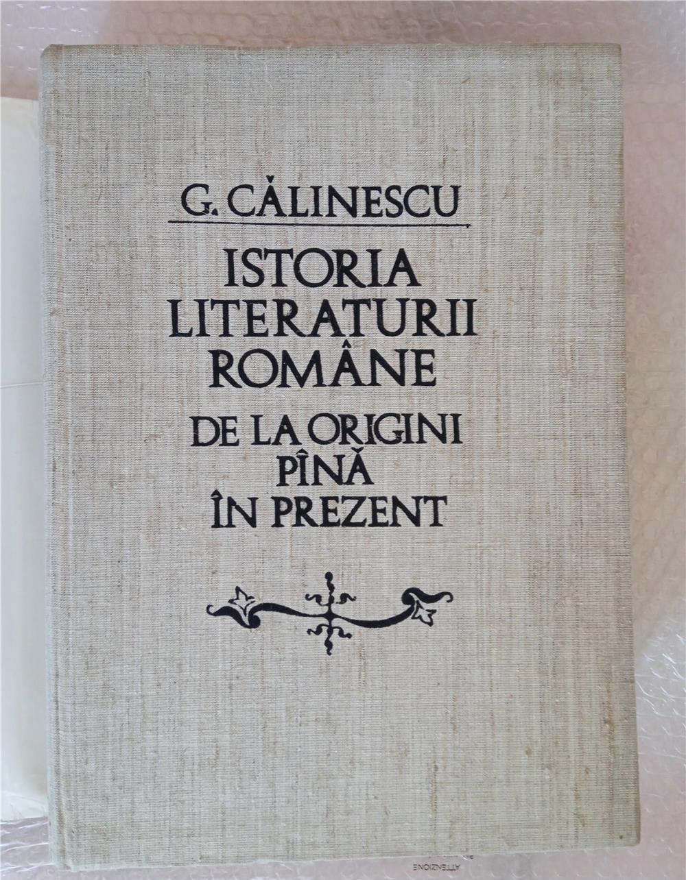 Istoria literaturii române de George Călinescu, editia 1988