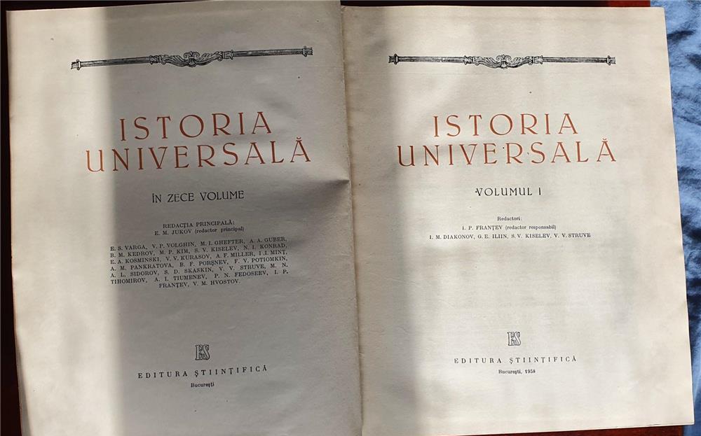 Istoria Universala 3 Volume Editura Stiintifica 1958-1960