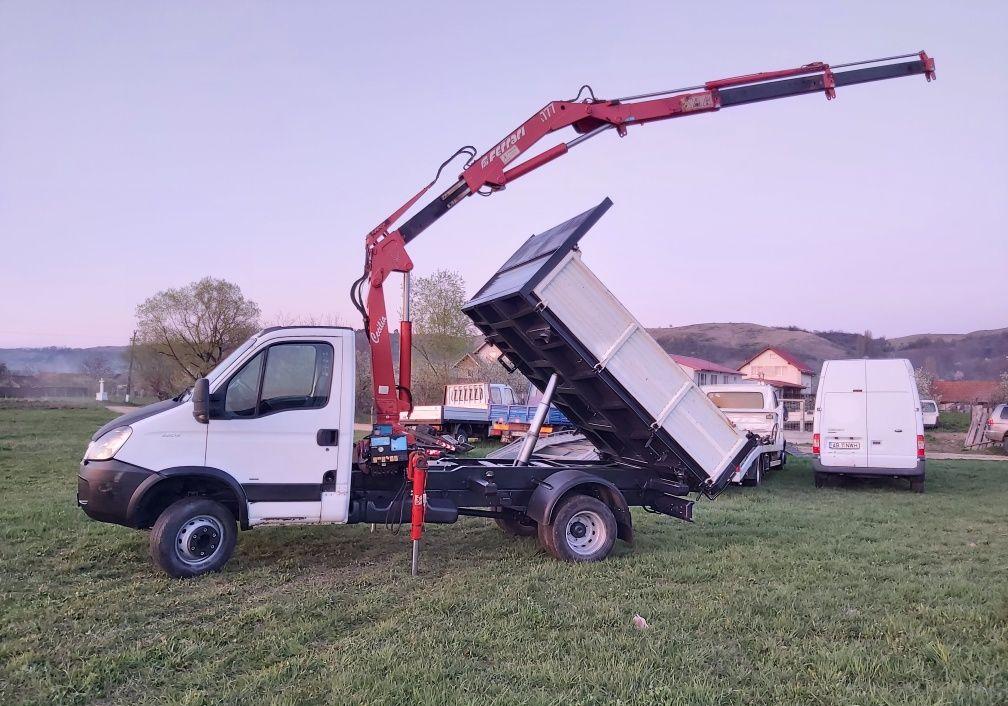 Iveco daily 65c15 basculabil și macara detarat 3.5t