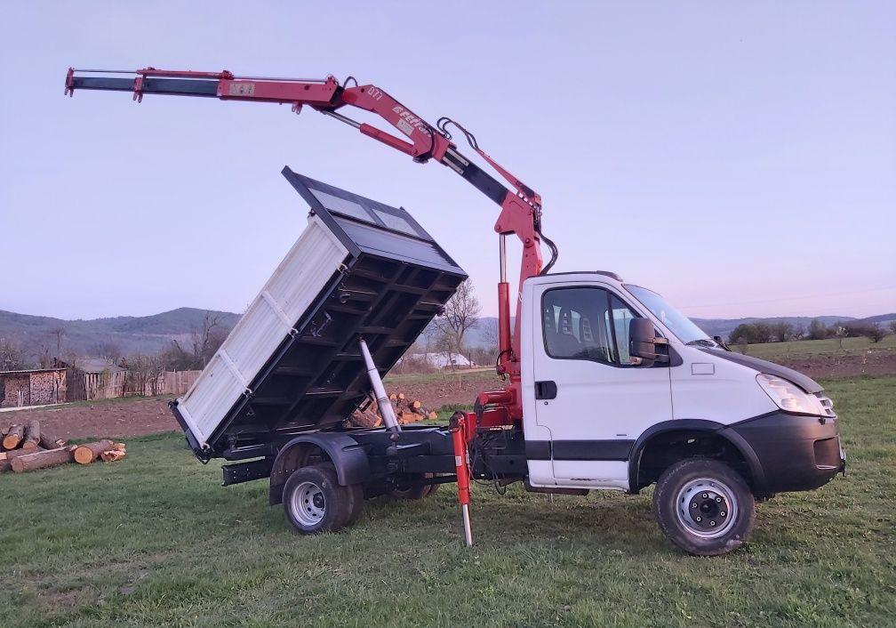 Iveco daily 65c15 basculabil și macara detarat 3.5t