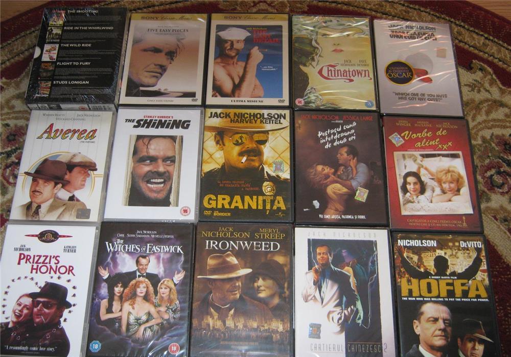 JACK NICHOLSON,STEVE MCQUEEN,COLECTIE RARA DVD SI BLU RAY PENTRU CUNOSCATORI,BOX SET SIGILAT,LUX