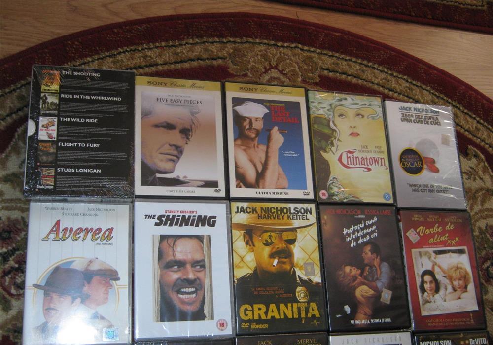 JACK NICHOLSON,STEVE MCQUEEN,COLECTIE RARA DVD SI BLU RAY PENTRU CUNOSCATORI,BOX SET SIGILAT,LUX