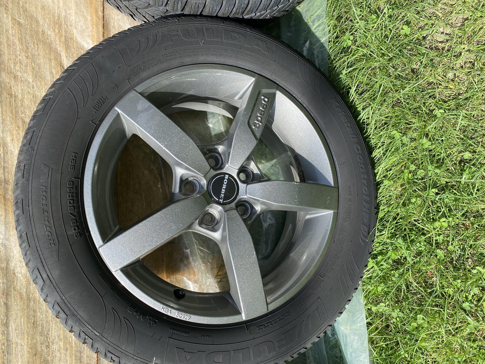 Jante aliaj Borbet 5x108 R16, et 45, anvelope 205/60/r16 M+S
